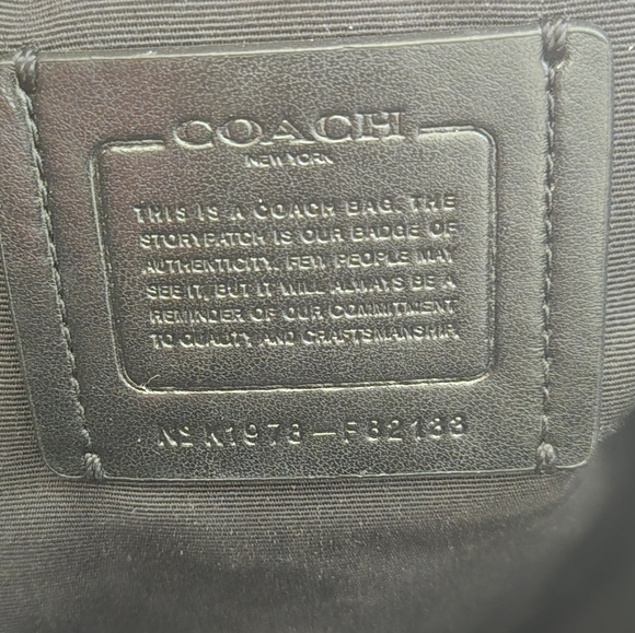 Like New Red Coach Gallery Tote with Black trim - Picture 5 of 6